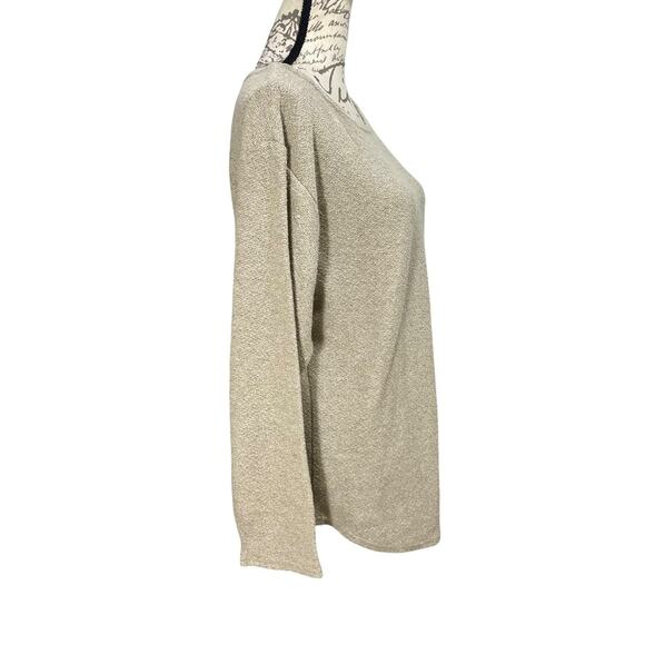 Vintage 1990s Green Brand Oatmeal Marled Knit Sweater XL - Picture 2 of 14